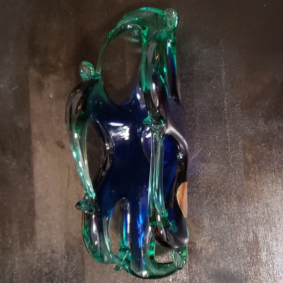 Murano style napkin holder green and blue - Picture 3 of 7